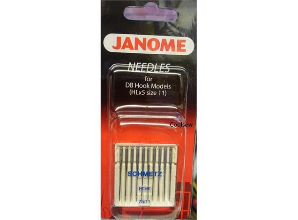 Janome/Schmetz nål str. 75/11, 5pk. HLx5 str. 75/11, Janome 1600/HD9 